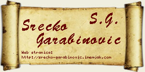 Srećko Garabinović vizit kartica